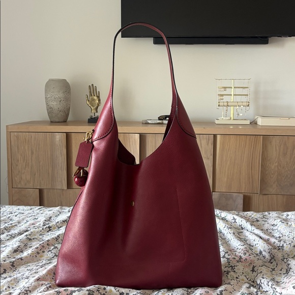 Coach Brooklyn Shoulder Bag 39 in Red / Burgundy - Picture 4 of 17